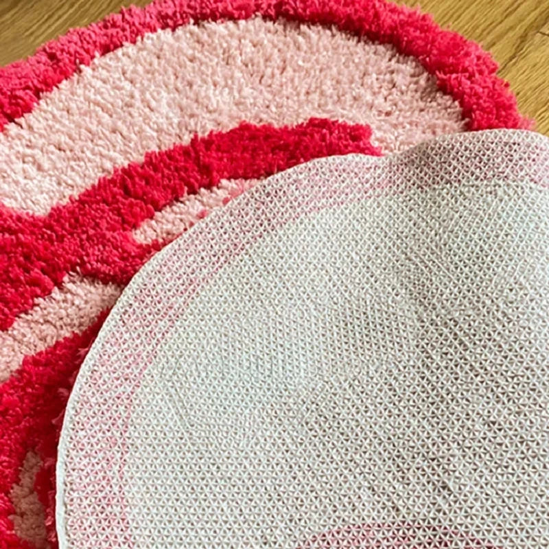 Pink Love Shaped Carpet Rug