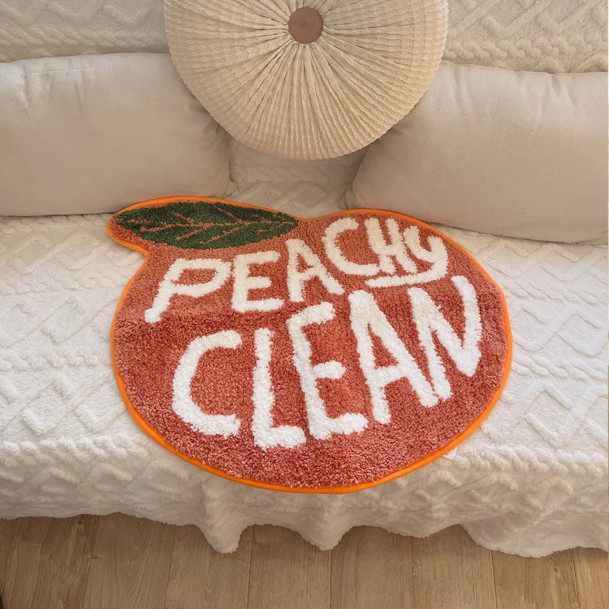 Peach Tufted Rug