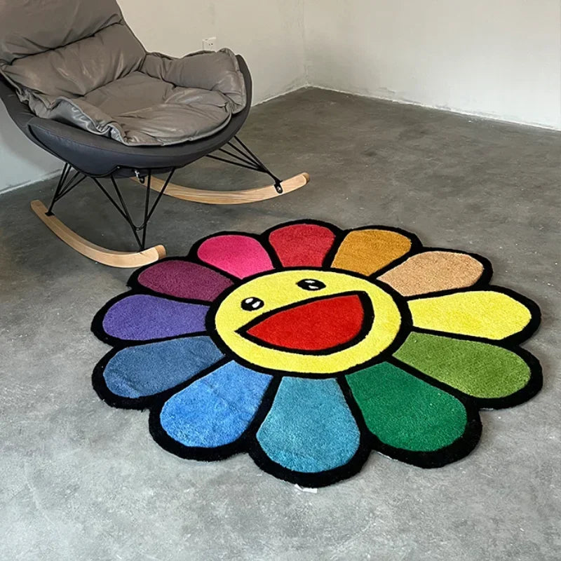 Smiley Flower Rug