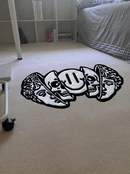 Multi-Face Carpet Skull Rug