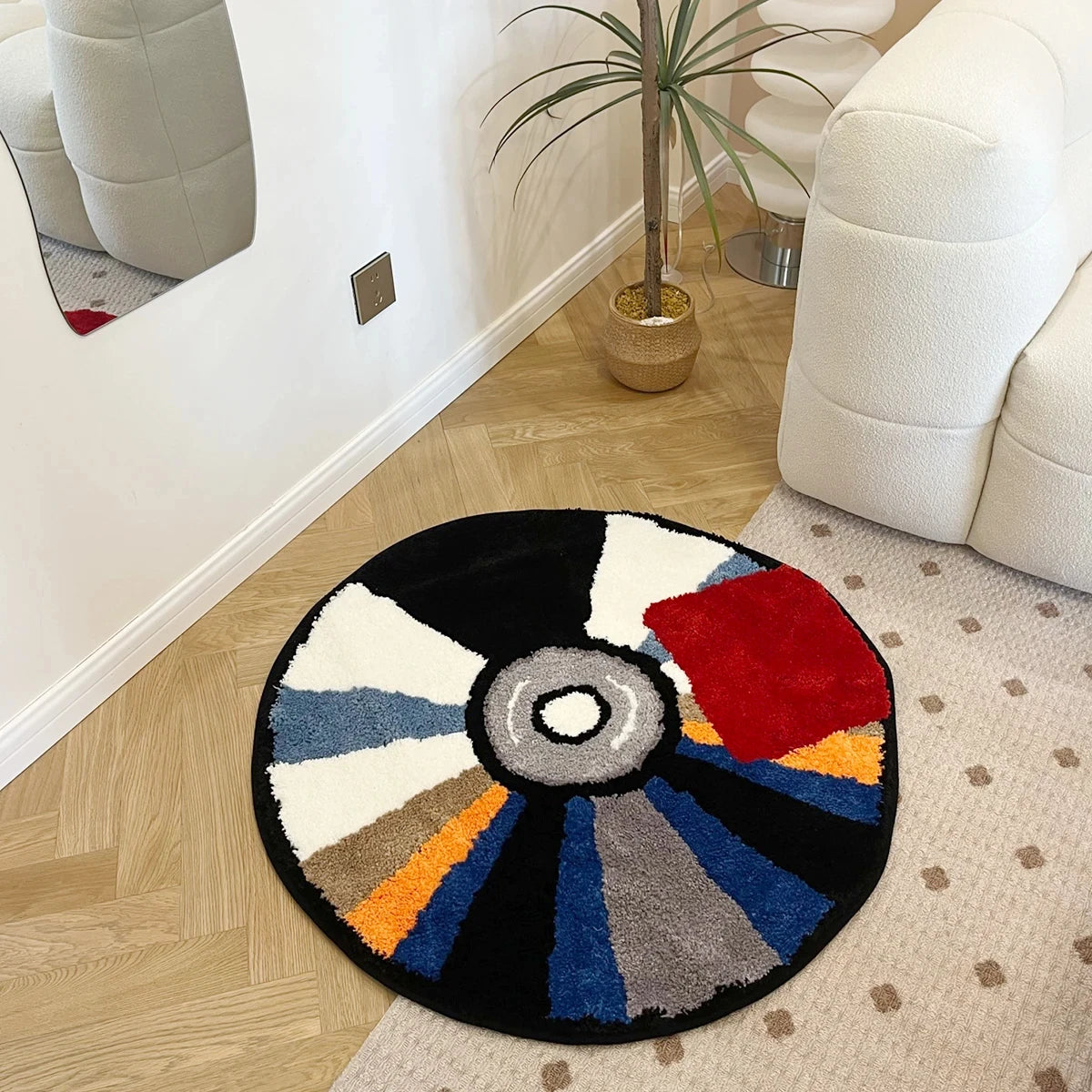 CD Label Tufted Rug