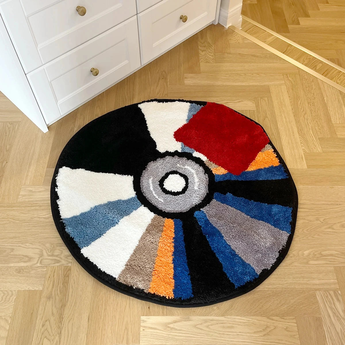 CD Label Tufted Rug