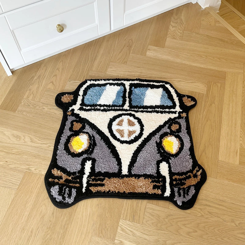 Cartoon Bus Carpet Rug