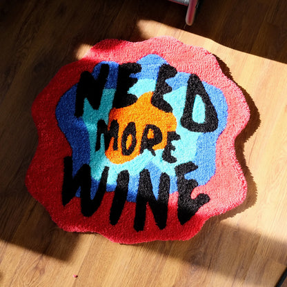 Need More Wine Tufted Rug